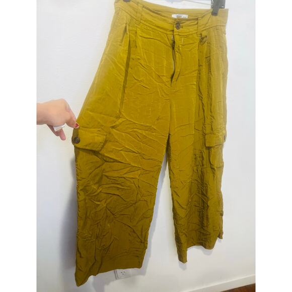 MADEWELL Women's Green Loose Fitting Drapey Wide-Leg Cargo Pants Size 4 - Picture 6 of 11